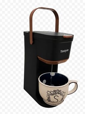 Tastyle Single-Serve Coffee Maker in Black with Brown Accents